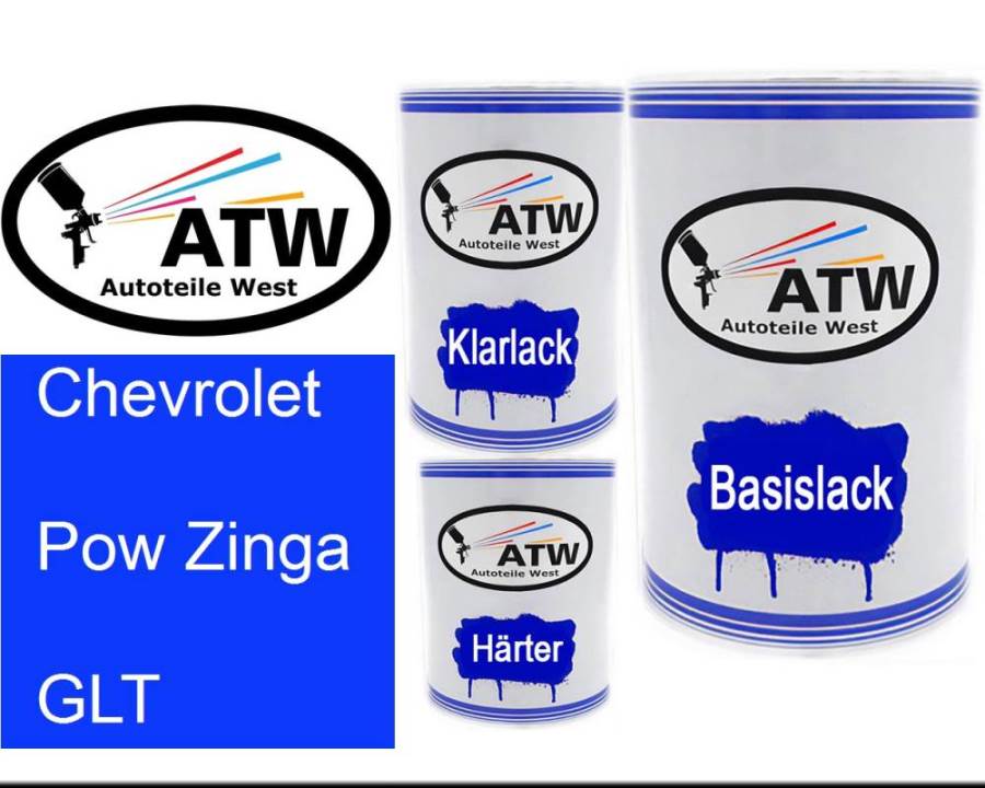 Chevrolet, Pow Zinga, GLT: 500ml Lackdose + 500ml Klarlack + 250ml Härter - Set, von ATW Autoteile West.